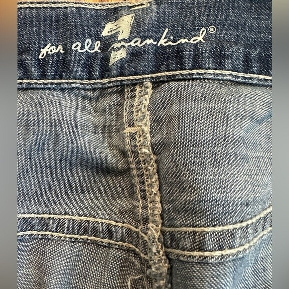 7 for All Mainkind straight leg Relaxed Jeans in blue Sz33 - Picture 7 of 7
